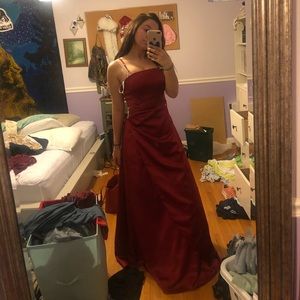 DAVIDS BRIDAL RED DRESS